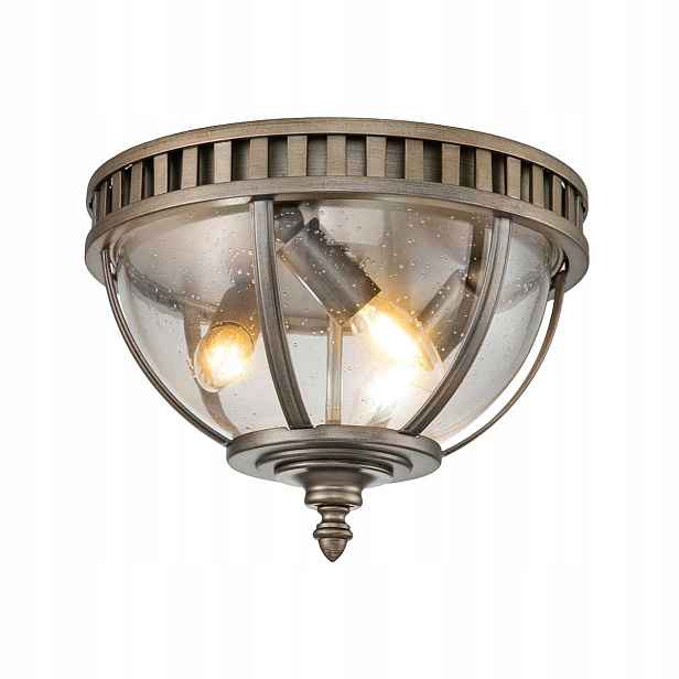 Stropní Svítidlo venkovní skleněný vintage retro hnědý IP44 30 cm, 3 body Kichler