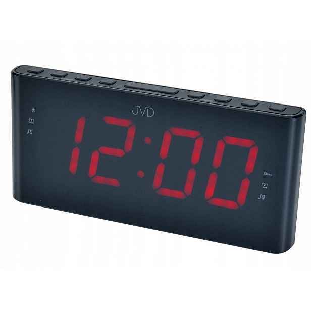 Červený Led Rádiobudík Jvd SB1000.1 Fm Rádio Dva Alarmy Číslice 4,6 cm