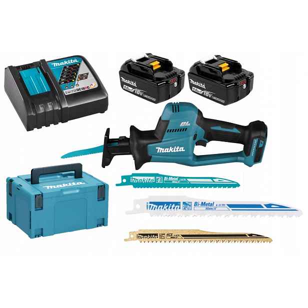 Makita DJR189RTJ Posuvná Pila Šavlová 18V 2x5Ah