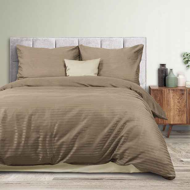 Povlečení z bavlněného saténu Cizgili Light BROWN/200x220 Exclusive