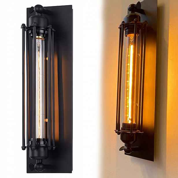 Nástěnné svítidlo Retro Loft černé E27 vintage industriální nástěnné svítidlo