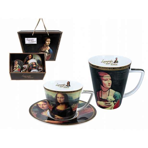 Carmani Leonardo da Vinci – sada šálek a hrnku z porcelánu