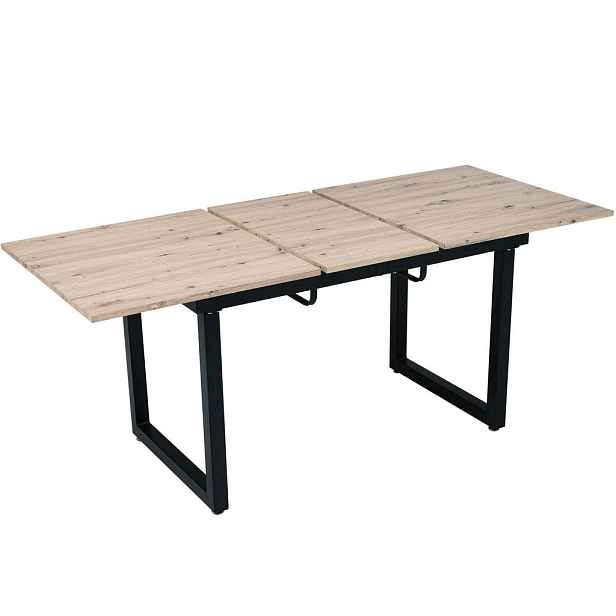 EVRYAE JÍDELNÍ STŮL výsuvný, ocelový rám, betonový vzhled, obývací stolek, industriální design, flexibilní 120/160 cm