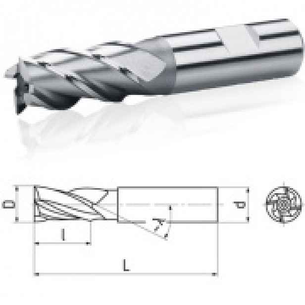 Fréza 06x13mm válcová čelní krátká HSS Co8 140218