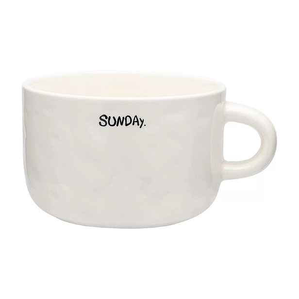 Keramický hrnek na cappuccino Sunday Bílý One size anna nina