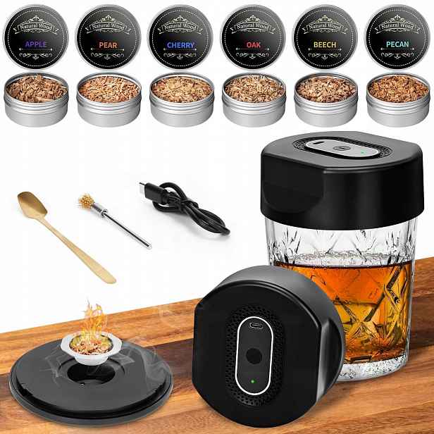 Sada 600MAH Na Uzení Whisky, Na Nápoje, Barmanský Smoker S Nářadím