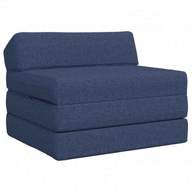 vidaXL Skládací pohovka postel Modrá 200 x 70 x 10 cm Textil