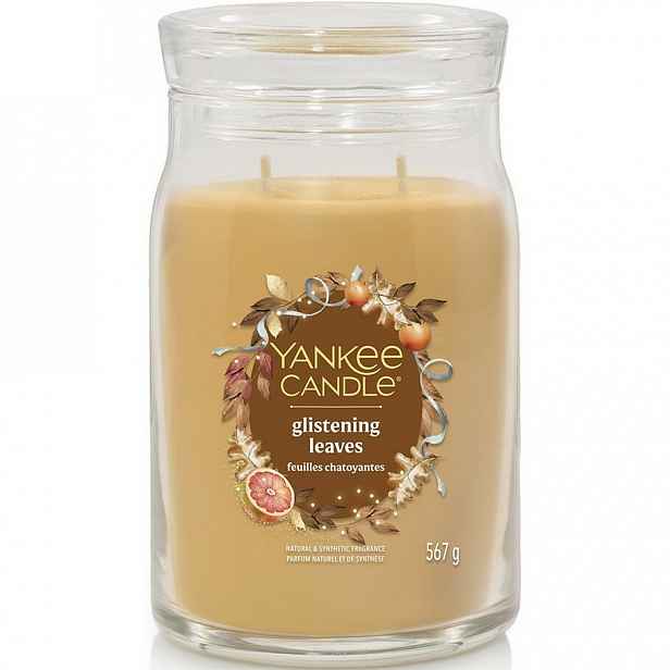 Yankee Candle Vonná svíčka velká Signature Glistening Leaves, 567 g, L