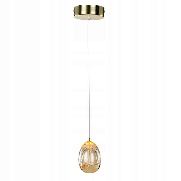 Závěsná lampa lustr Italux Huelto Led zlatá