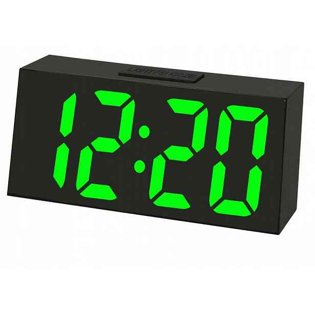 Zelený Čitelný Led Budík S Teploměrem Jvd SB3628.1, Tři Alarmy