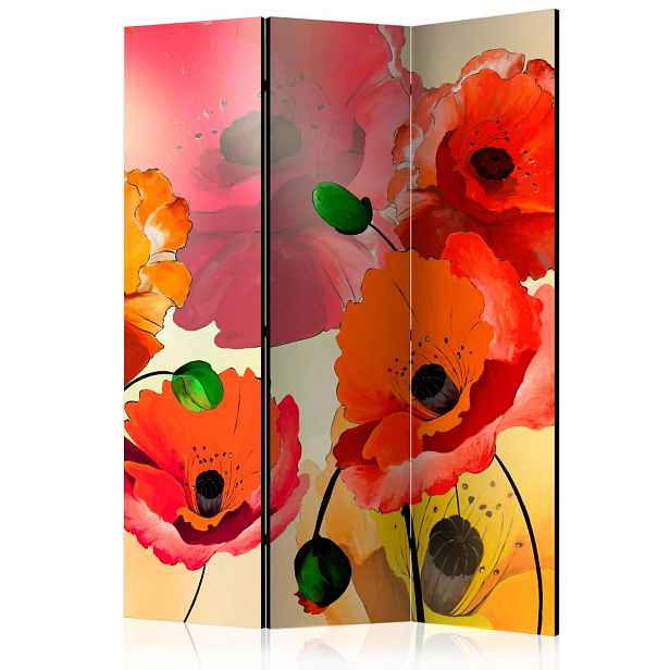 Paraván Velvet poppies Dekorhome