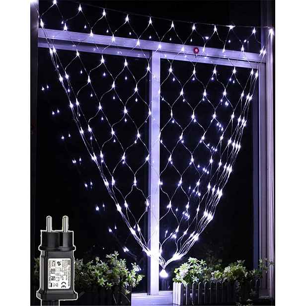 Led světelná síť 3x2 m 204 Led studená bílá venkovní IP44