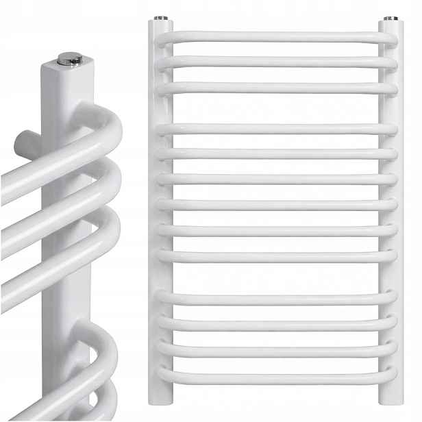 Nástěnný Koupelnový Radiátor Bílý Žebřík GR1 720 x 550 MM 13 Žeber 418 W