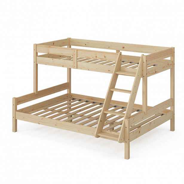 VitaliSpa PATROVÁ POSTEL Everest Přírodní dřevo 140x200 / 90x200 cm