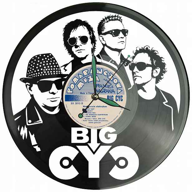 Big Cyc Dárek Originální dekorace do domu Hodiny z vinylové desky