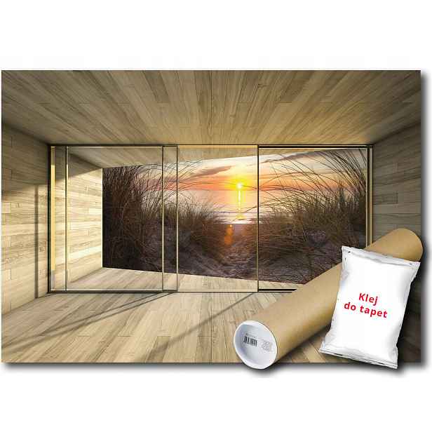 Fototapeta Flizelina Pláž Okno Terasa 3D 416x254