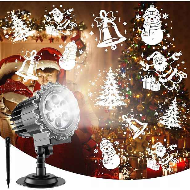 Projektor Led Sníh Christmas Laser Reflektor Projektor Sníh Santa Claus
