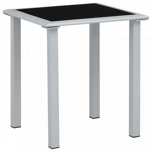 Zahradní stolek černá / stříbrná