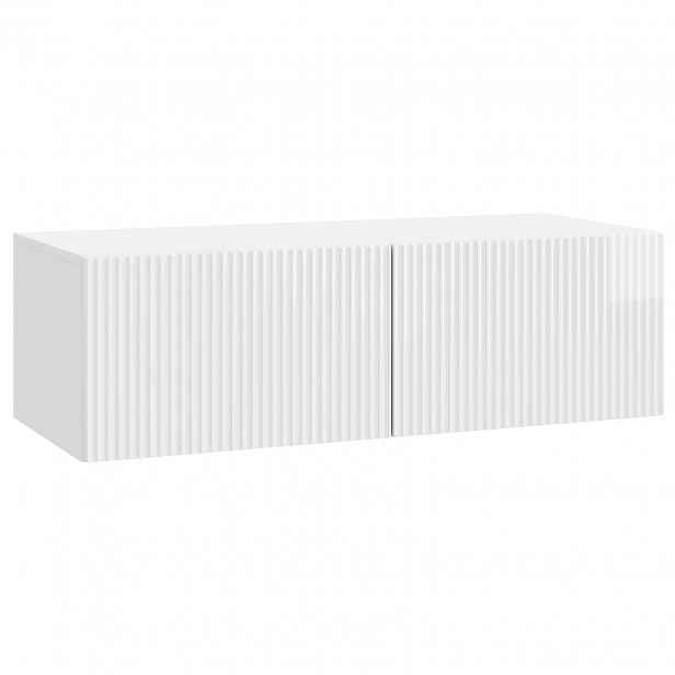 vidaXL Nástěnná TV skříň 98 x 41 x 30 cm Bílá s vysokým leskem