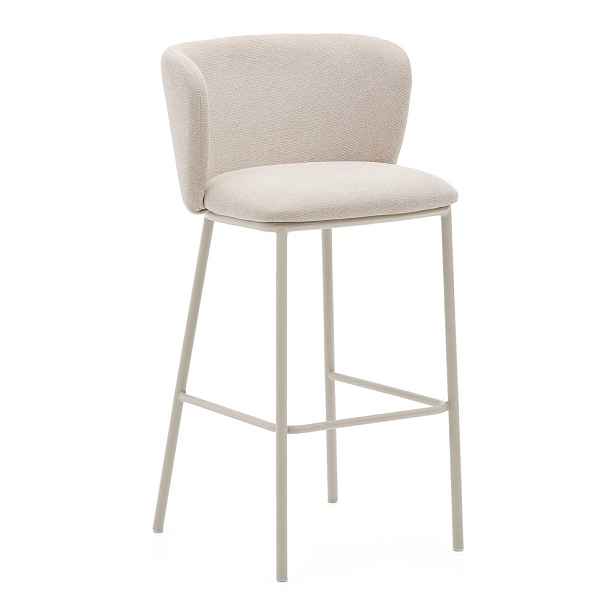 Béžová barová židle (výška sedáku 75 cm) Ciselia – Kave Home