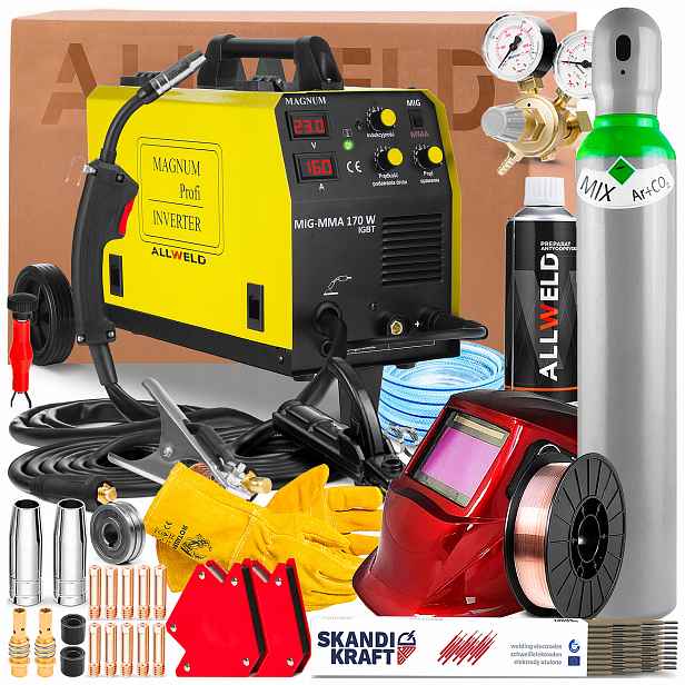 Poloautomatický Svařovací Stroj Magnum Mig 170W Mma 230V 160A, Svařování Flux