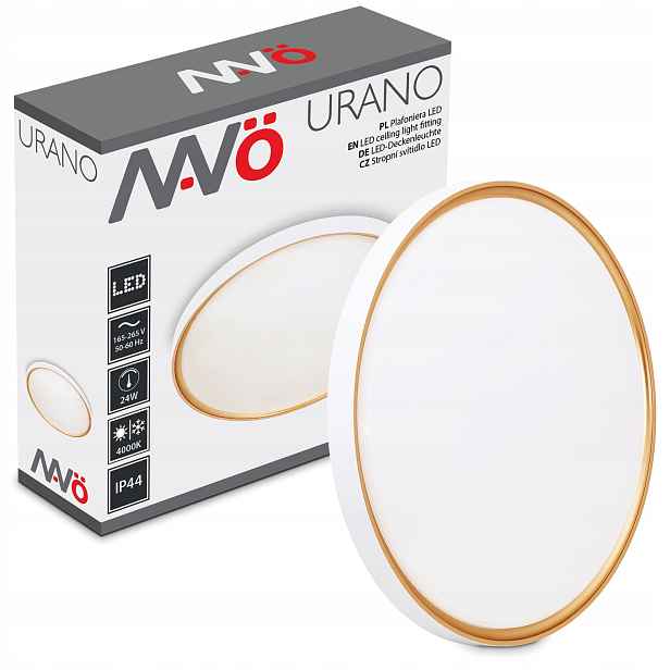 Stropní Svítidlo stropní koupelnové svítidlo stropní svítidlo Led 24W bílá zlatá Mavö