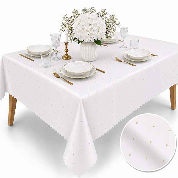 Ubrus odolný proti skvrnám 140x200 Celoroční Elegantní Zlaté tečky SW33