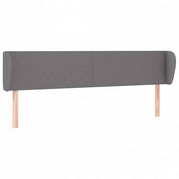 vidaXL Čelo postele typu ušák tmavě šedé 183x23x78/88 cm textil