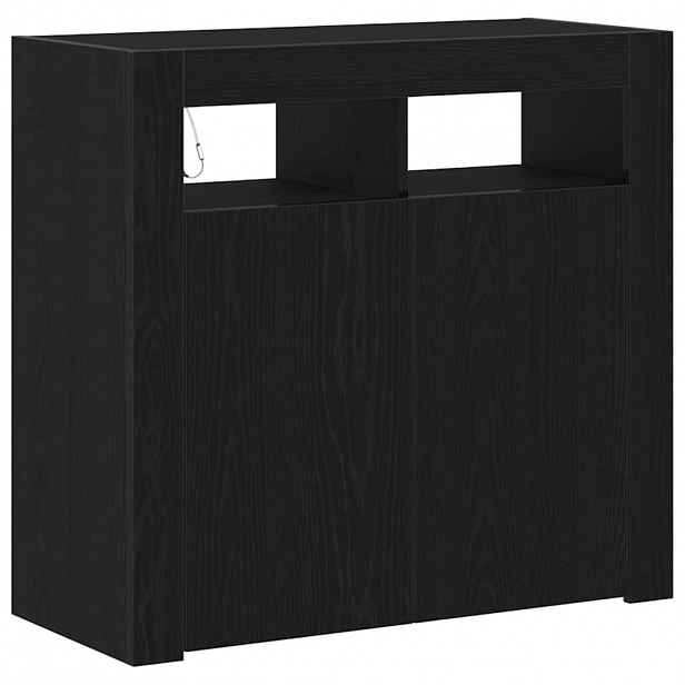 vidaXL Servírovací skříň Černý dub 80 x 35 x 75 cm Kompozitní dřevo