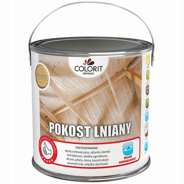 Colorit Lněný pokost 2,5L Přírodní Olej Podklad Impregnace Na Dřevo