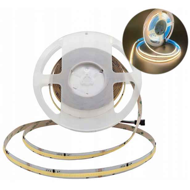 Led Páska Cob 5 m 24V 360d Neutrální 4000K Digitální Tekutá Pixel WS2811