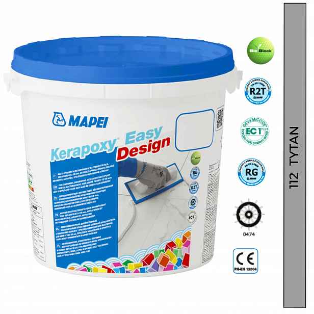 Mapei Epoxidová Spárovací Hmota Kerapoxy Easy Design 3 kg Kyselinovzdorná 112 Titan