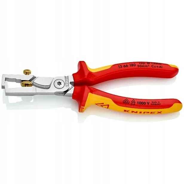 Odizolovací Kleště S Nožem Na Kabely 180MM 13 66 180 Knipex