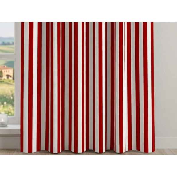 Polozatemňující závěs ČERVENÉ PROUŽKY Zvolte rozměr: 150 x 160 cm (šířka x výška)
