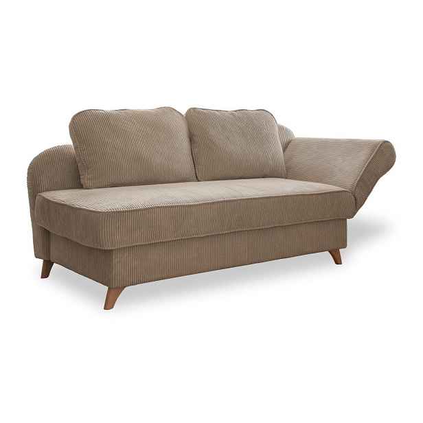 Taupe manšestrová lenoška (pravý roh) Chic Charlotte – Miuform