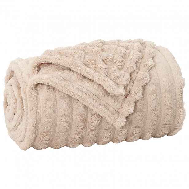 vidaXL Plažová deka Béžová 150 x 130 cm 0.5 kg Fleece