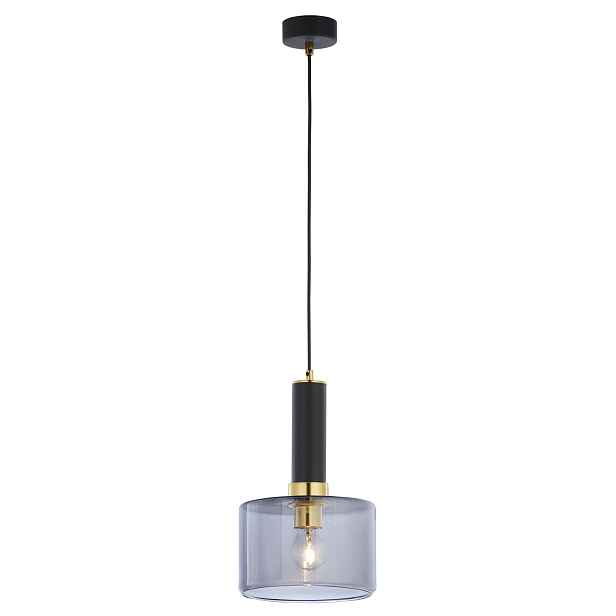 Závěsná lampa Vanes Zlaté kouřové skleněné stínítko 1xE27 20 cm Stropní Svítidlo