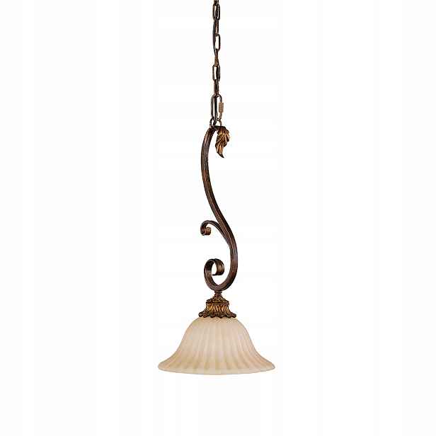 Závěsná lampa šikretová skleněná ozdobná lampa klasická nad stůl Feiss