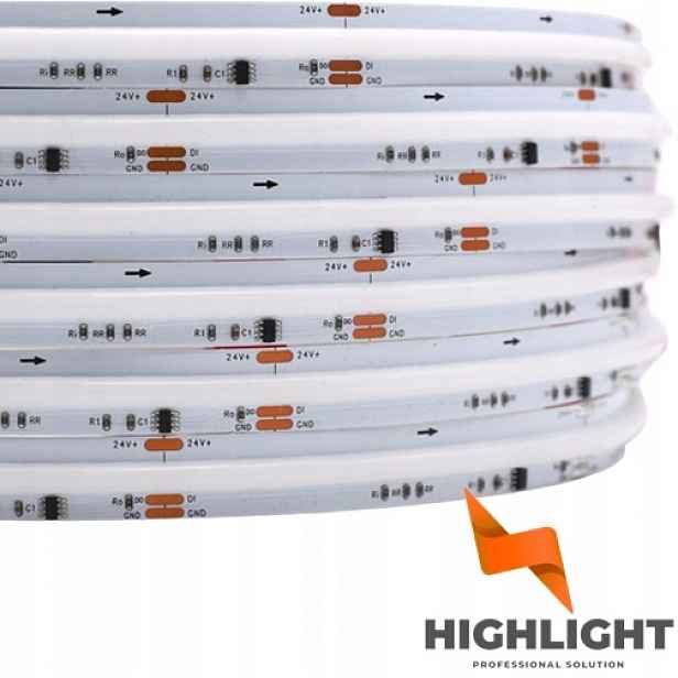 10 m Led pásek Cob Digitální Rgb+nw bílý Neutrální 16W 24V SK6812 CRI90
