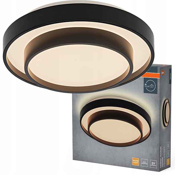 Stropní Svítidlo Led nástěnné svítidlo 24W 1450lm 3000K teplá černá Orbis Osram