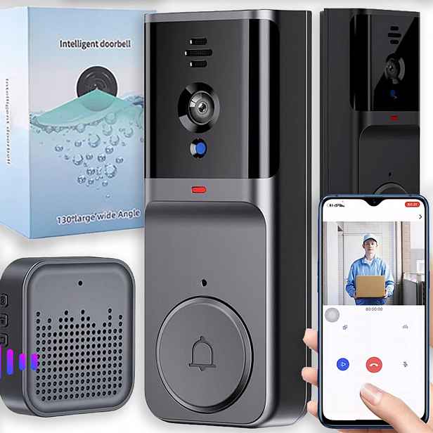 Inteligentní Videotelefon Videodomofon Secure Video Wifi Bezdrátový 1Ah