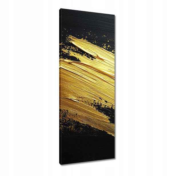 Obrazy 40x100 Zlaté šumění štětcem