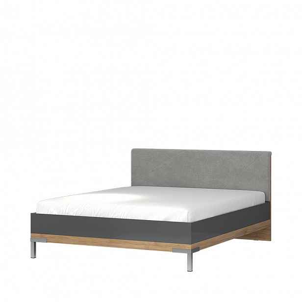 Postel ONYX - KR180-ON antracit lesk/ořech pacific lesk