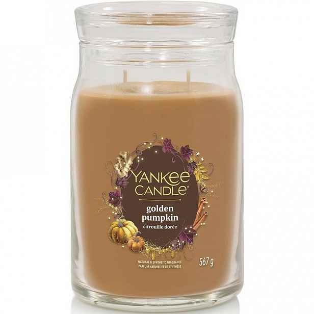 Yankee Candle Vonná svíčka velká Signature Golden Pumpkin, 567 g, L