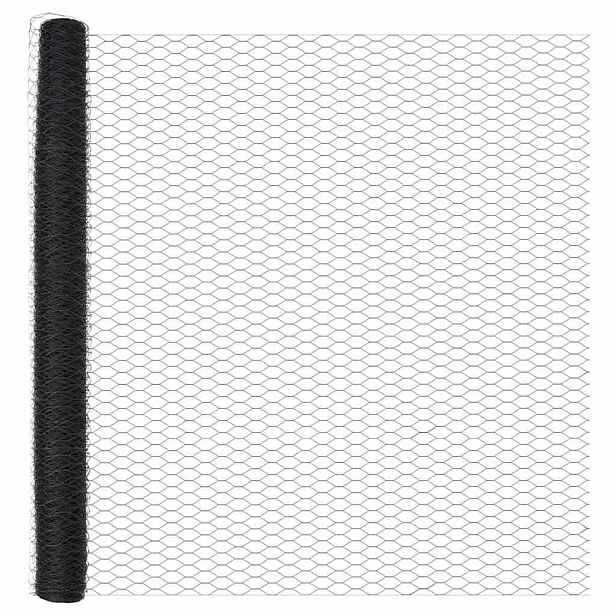 vidaXL Hexagonální plot s podpěrou 10 x 1,6 m Ocel potažená PVC Šedá
