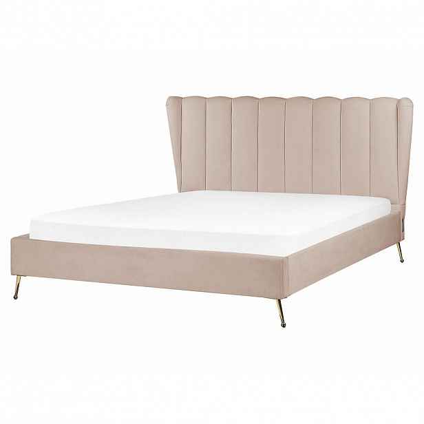 Beliani ČALOUNĚNÁ POSTEL 160/200 cm Taupe Miribel