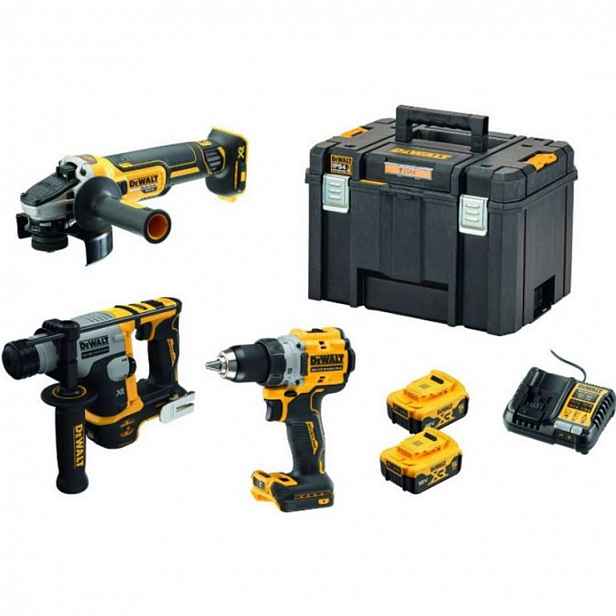 DeWALT - 7dílná sada AKU nářadí, baterií a nabíječky DCK355P2T