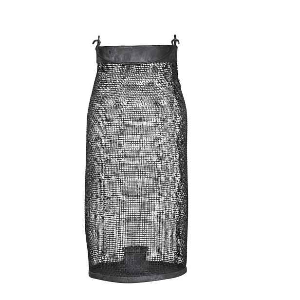 Granitová antik drátěná lucerna na úzkou svíčku Jinna - Ø 10*24 cm Chic Antique