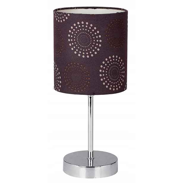 Noční lampa hnědo-chromová Emily E14 Candellux