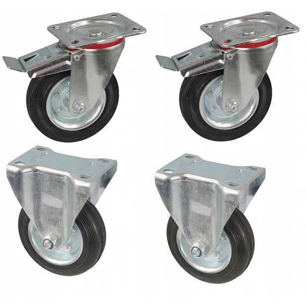 Set 4 Otočná Kolečka 125 mm 120 kg na kolo